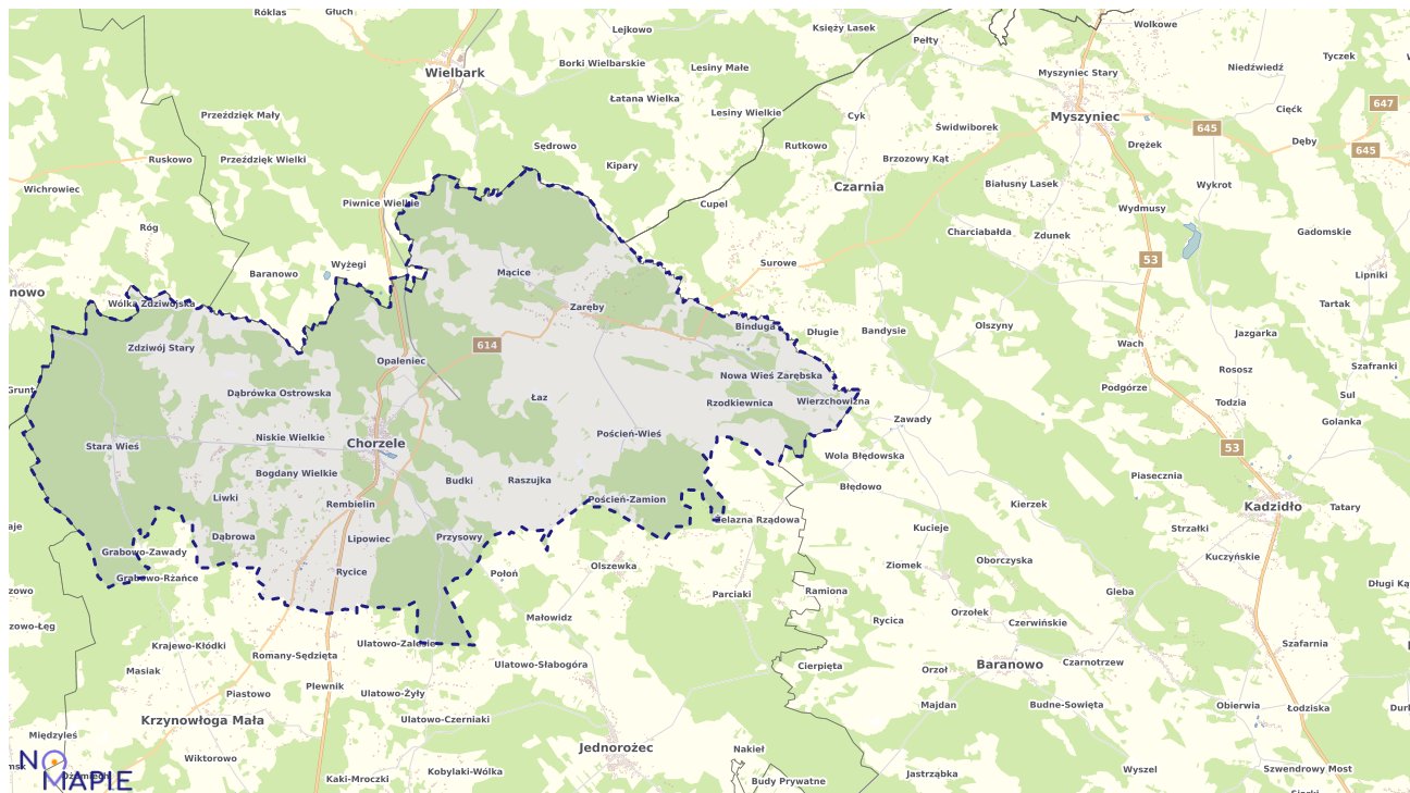Mapa wyborów do sejmu Chorzele